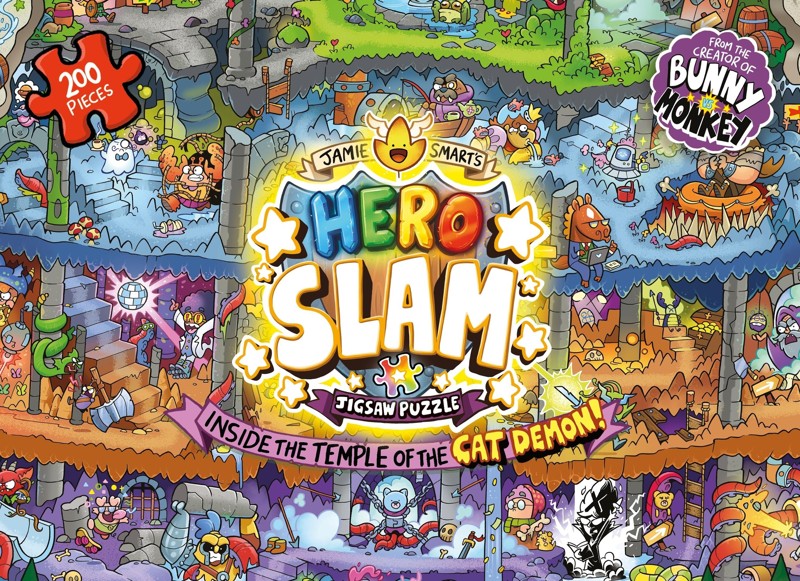 Jamie Smart's Hero Slam Jigsaw Puzzle: Inside the Temple of the Cat Demon cover